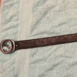 Gucci Black Double G Leather Belt